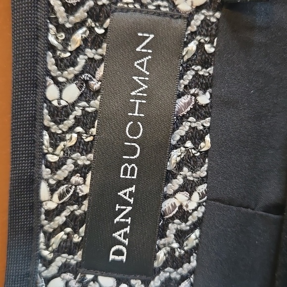 Dana Buchman-Blk/gray/white tweed short jkt. Sz 10. - Picture 3 of 9